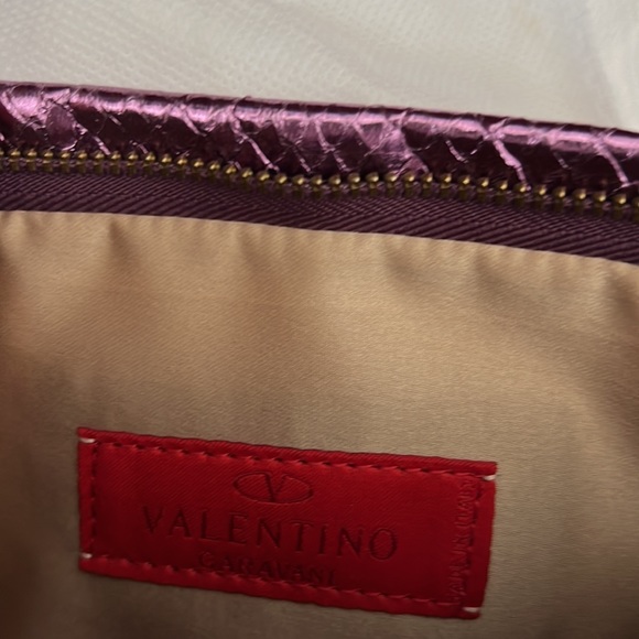 Valentino purple snake bow clutch. - Picture 5 of 6